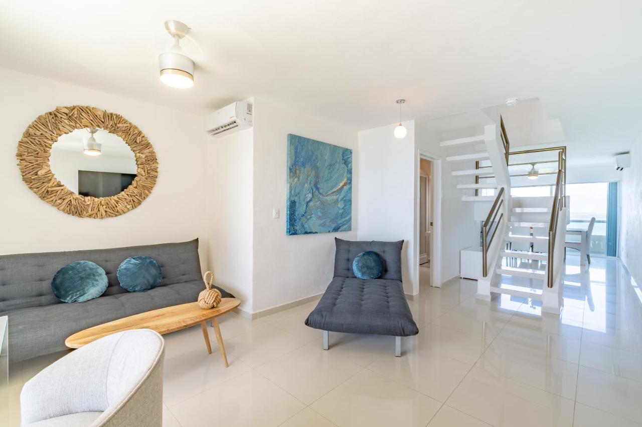 Ocean View Three Bedroom, Three Story Penthouse By The Beach Cancun Bagian luar foto